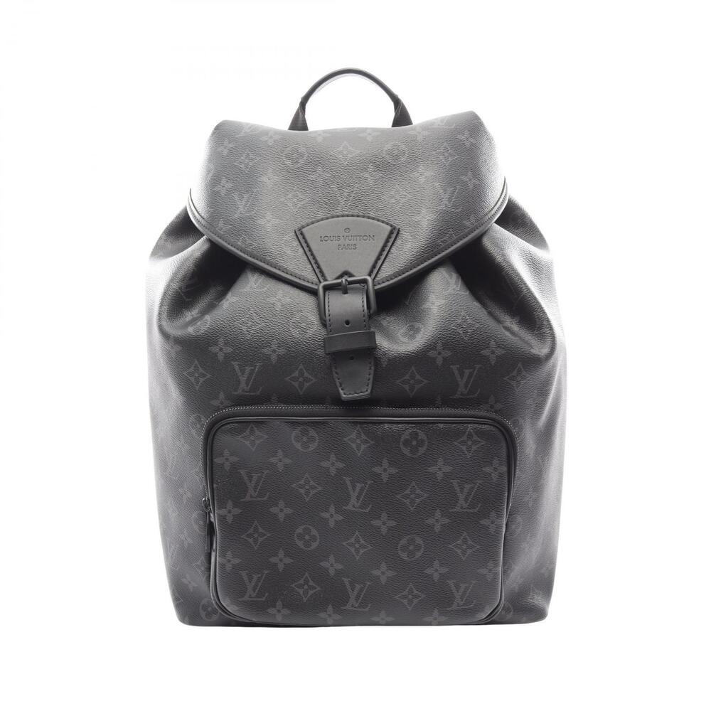 Louis Vuitton Montsouris Backpack Canvas Leather Monogram Eclipse Black